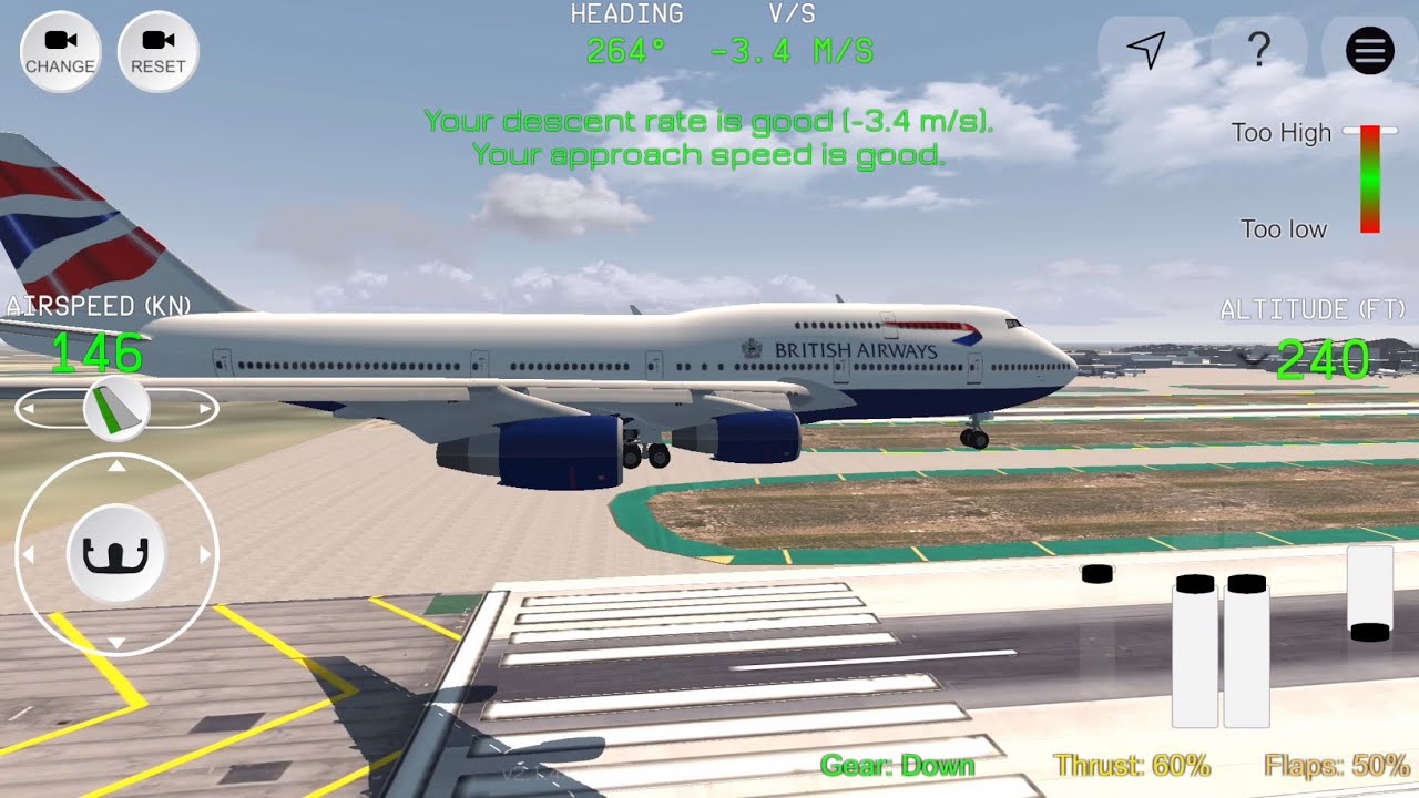 RC FS Advanced Real Flight Simulator BRITISH AIRWAYS Good Landing New GamePlay by iOS & Android Pc Q