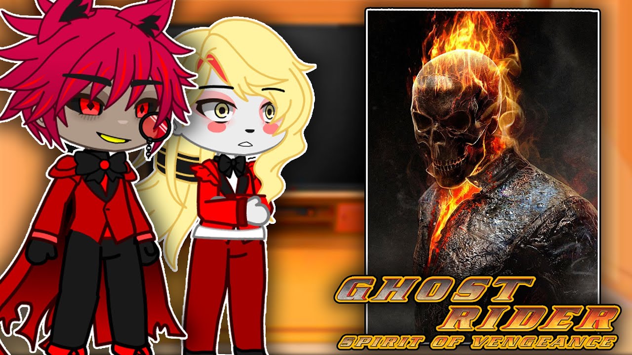 Hazbin Hotel Hell React To Motoqueiro Fantasma / Ghost Rider | Gacha react