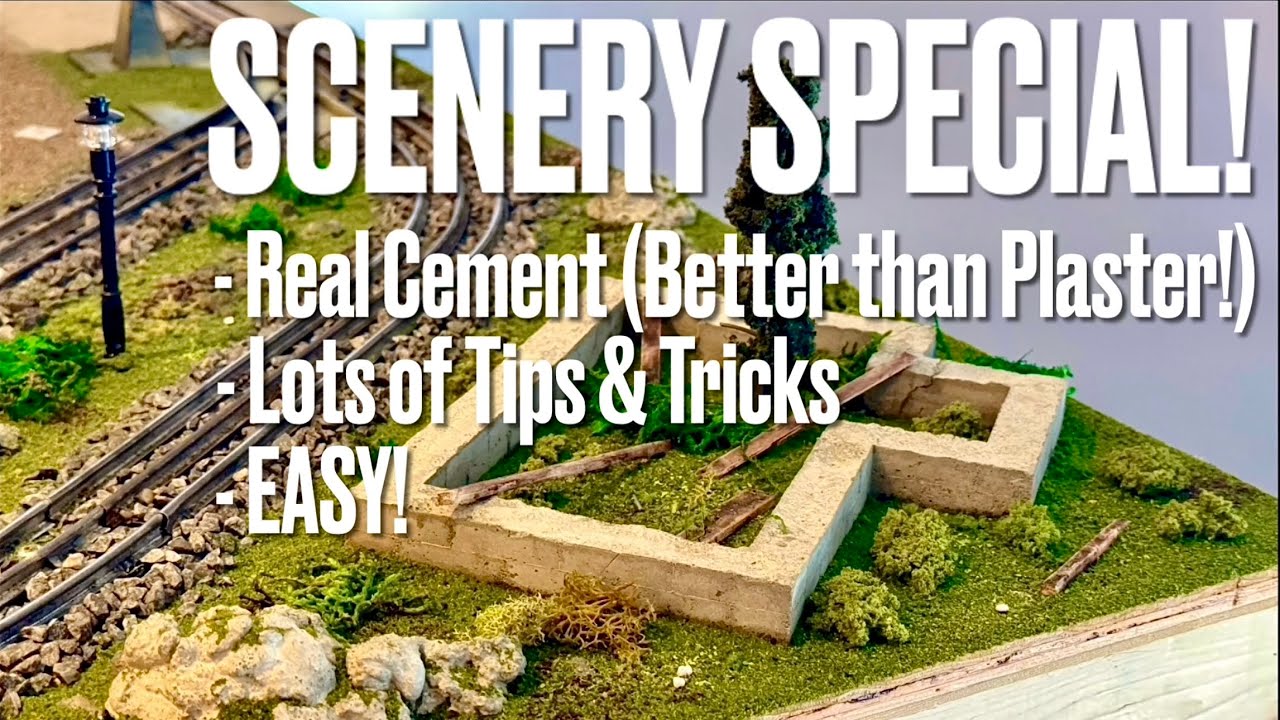 How I make cement scenery & scrounge great material to use as well! EASY! #ogaugetrains #modeltrains