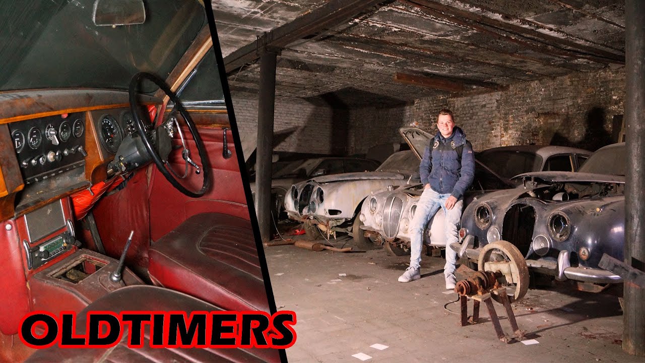 5 OLDTIMER JAGUARS GEVONDEN IN FABRIEK