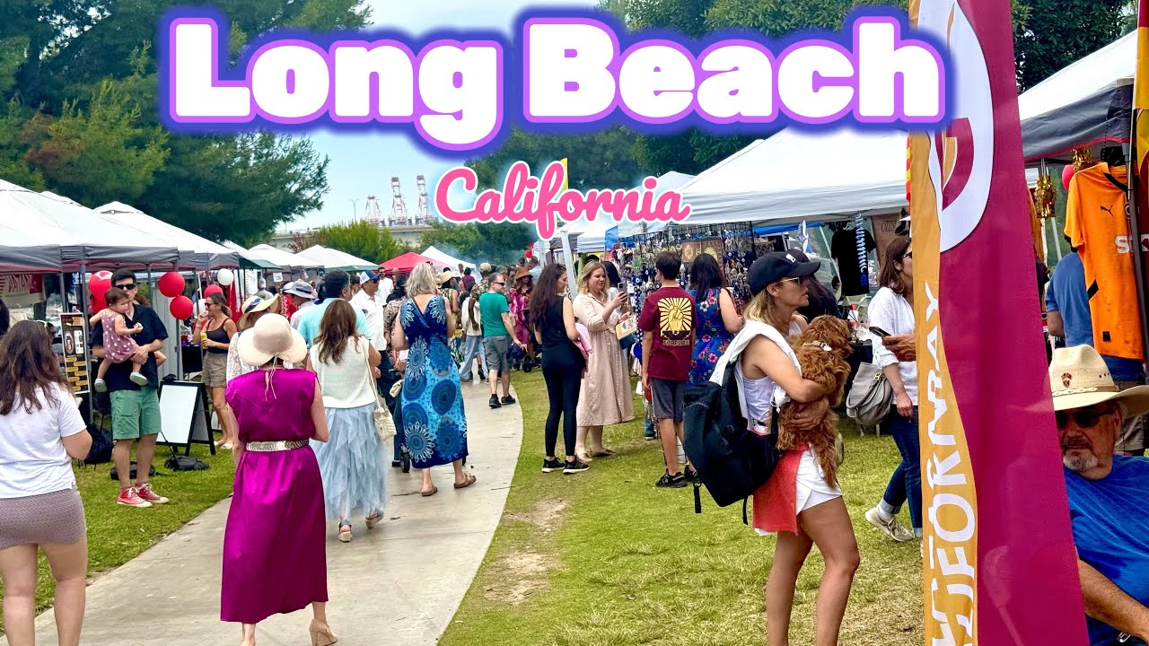 Long Beach California Walking Tour 🌴☀️ Turkish Festival [4K]