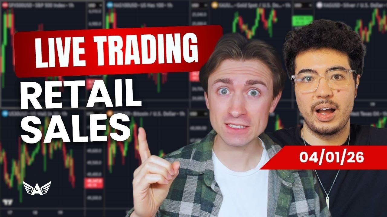 LIVE Retail Sales Trading Gold, Nasdaq, Forex | A1 Trading Show