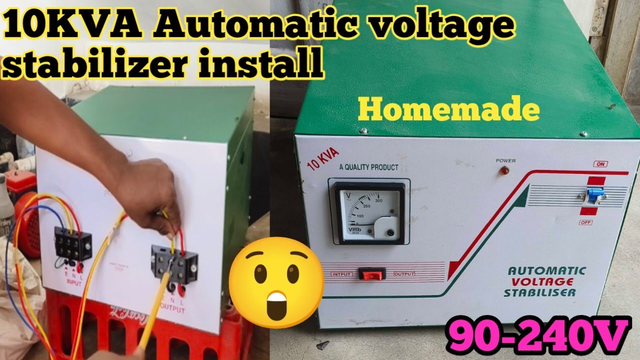 10KVA Automatic voltage stabilizer install/10kva stabilizer at home/90-240V 100% copper 🧑‍🔧🧑‍⚖️