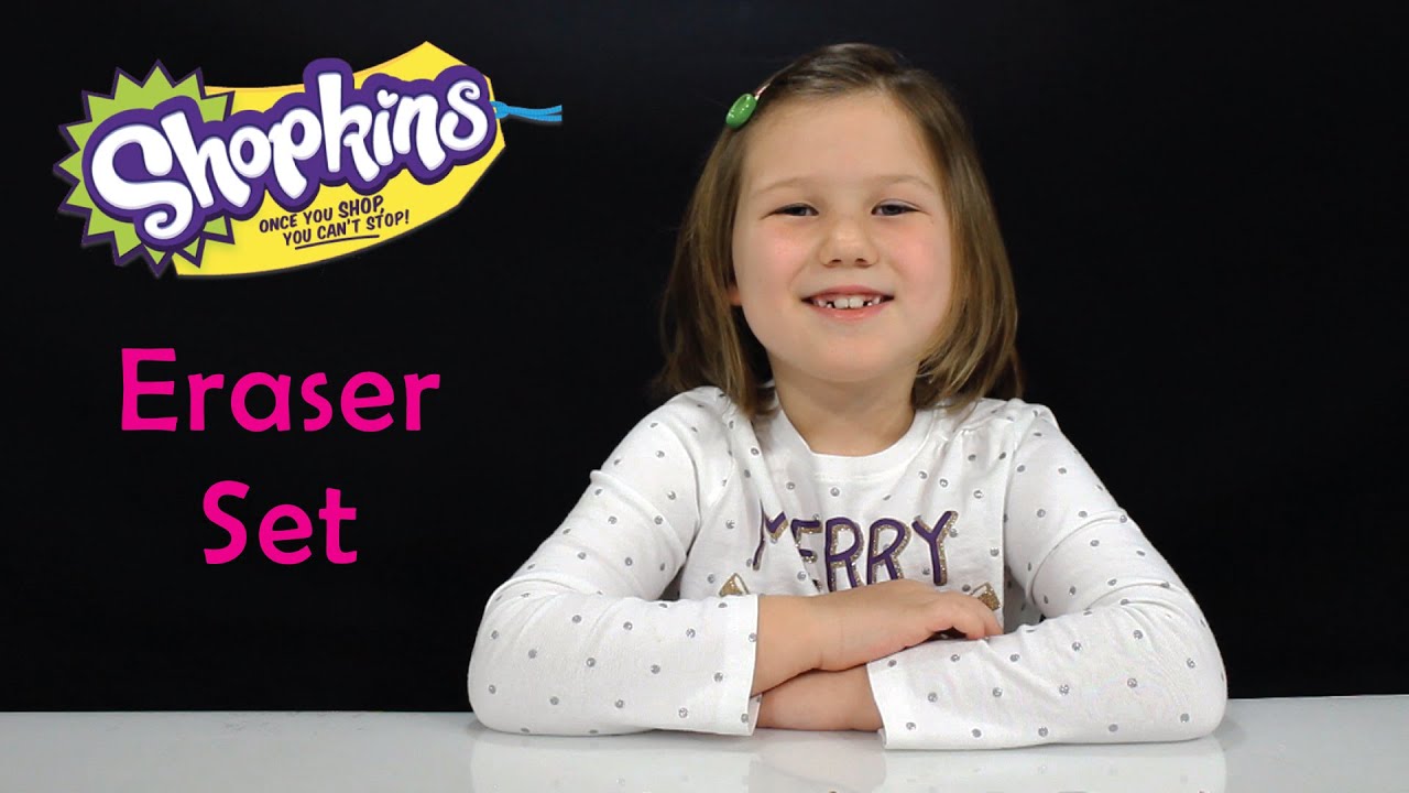 Shopkins Erasers and Pencil Set