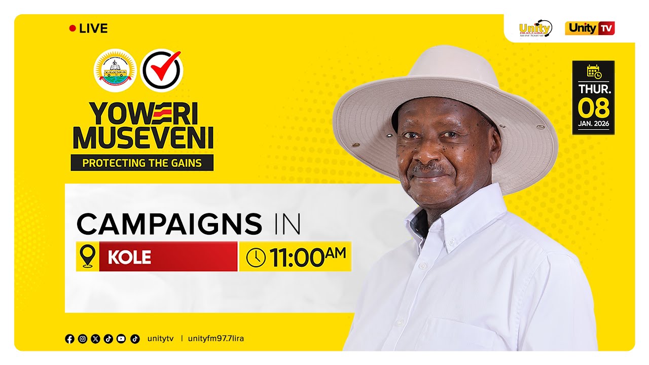🔴Live: President Museveni Campaigns in Kole District | January 08, 2026