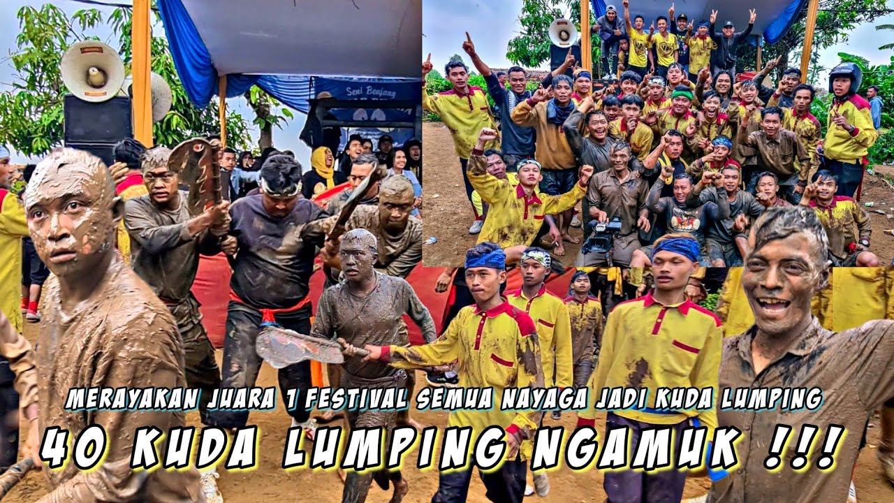 40 LEBIH KUDA LUMPING NGAMUK!!! MERAYAKAN JUARA 1 FESTIVAL BENJANG - Seni Benjang Mekar Budaya