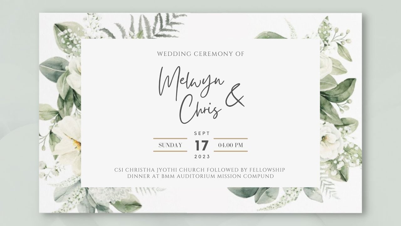 Wedding Ceremony of Melwyn Sylvester & Chris Lynette | 17.09.2023 | 04.00PM - Korangrapady Udupi