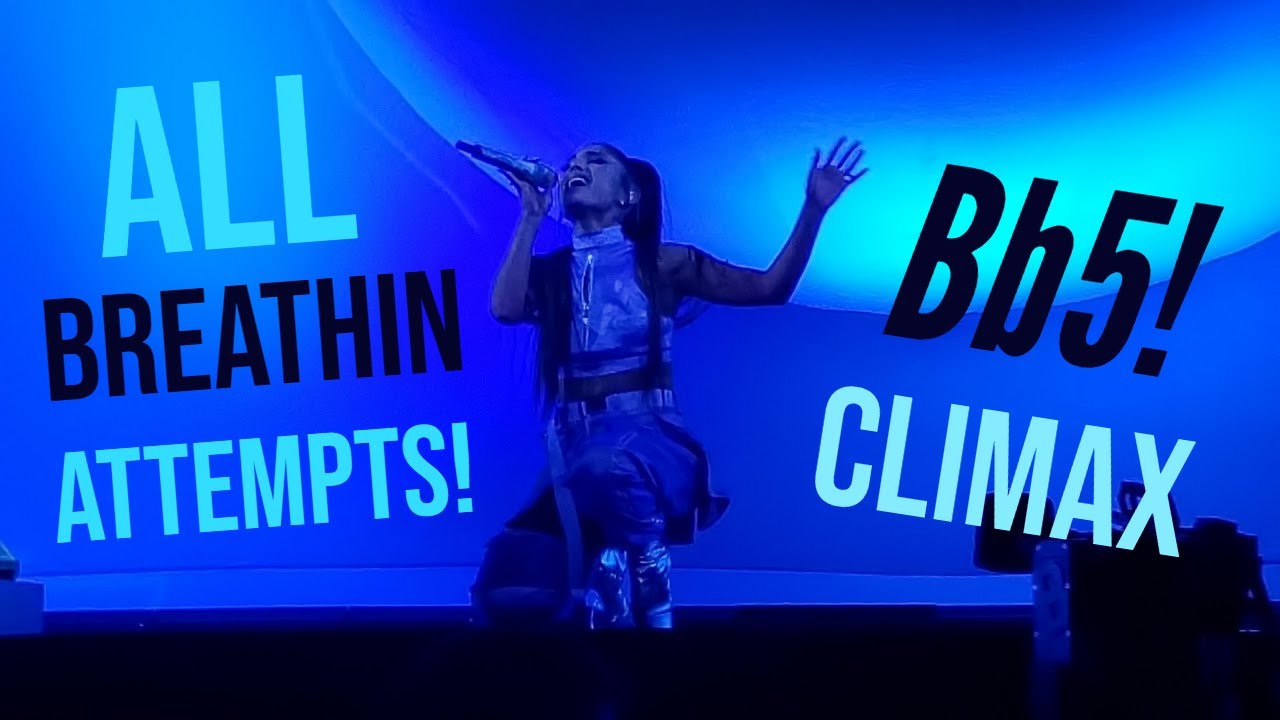 *Bb5* Ariana Grande | ALL High Note ATTEMPTS in breathin LIVE! (Sweetener World Tour 2019)