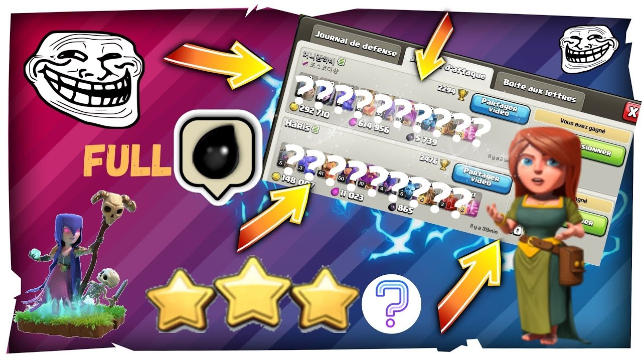 Troll Clash of Clans | Compo Full Élixir Noir !