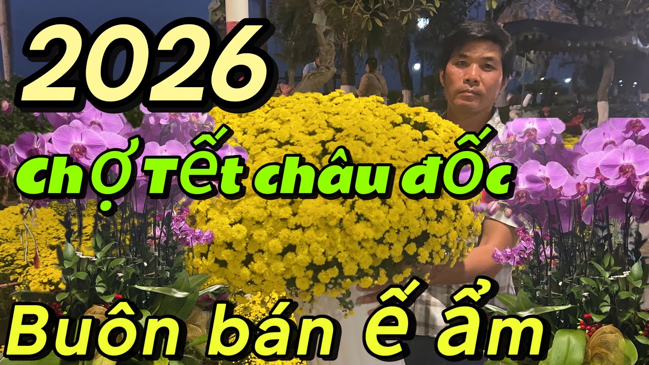 Chợ hoa Xuân châu đốc. Tiểu thương buôn bán ế ẩm ngày 5/2/2026 