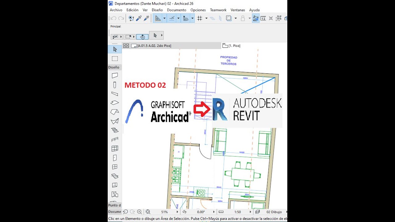 22.50 ARCHICAD 26, EXPORTAR UN PROYECTO DE ARCHICAD A REVIT, EXPORTAR UN ARCHIVO DE PLN A RVT,