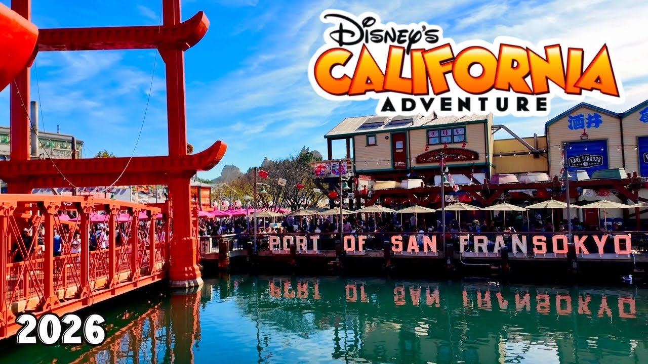 Disney California Adventure on a Sunny Day - Walkthrough, Character Sightings and More! 