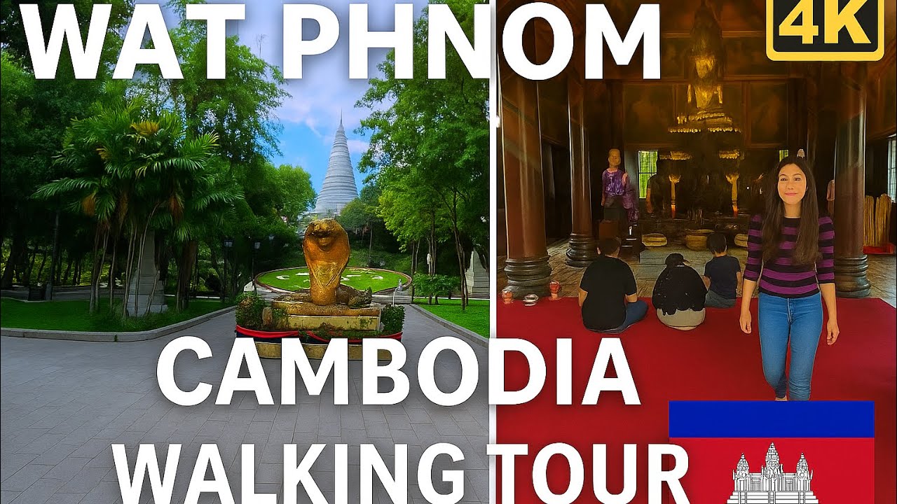 🇰🇭Wat Phnom | Exploring Cambodia&rsquo;s Iconic Temple 🛕| 4K Walking Tour