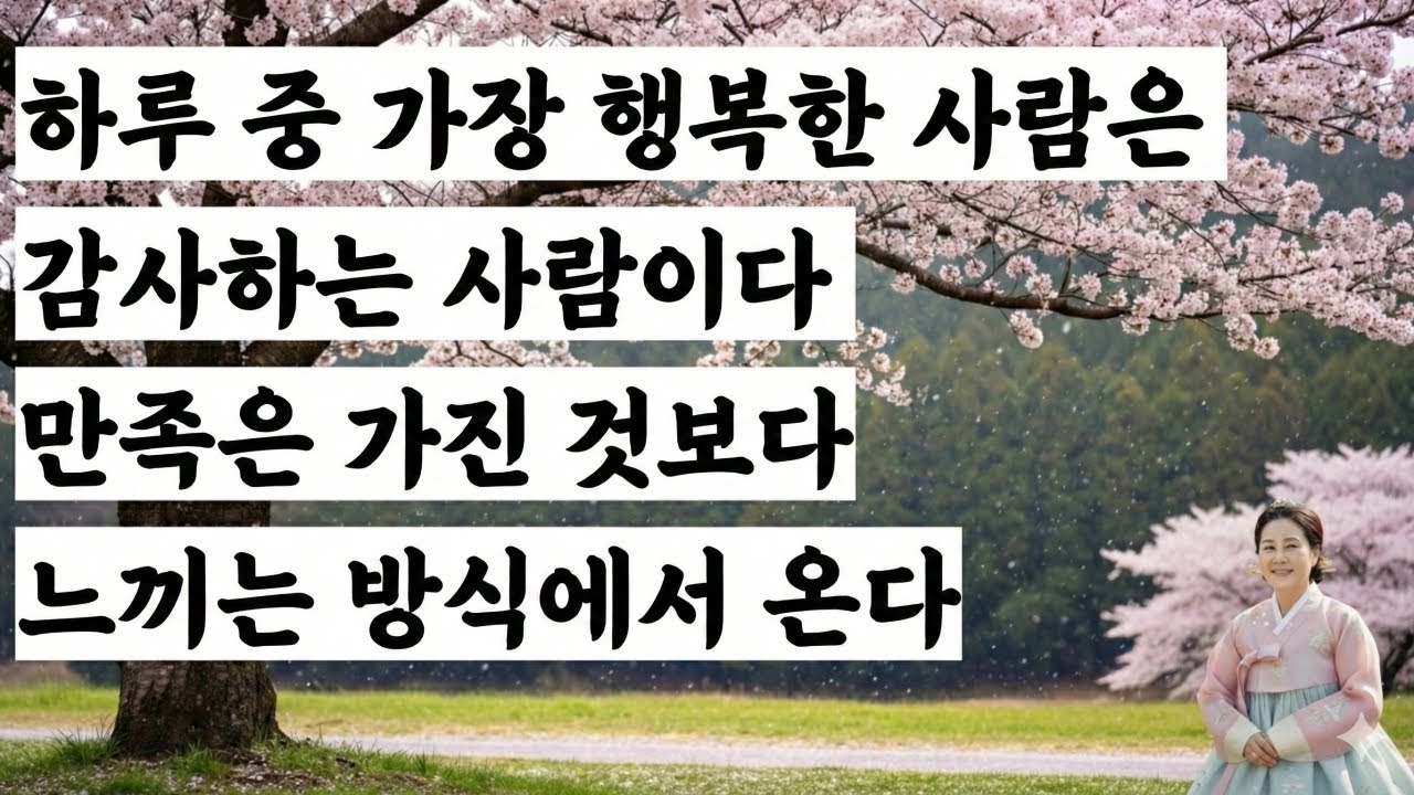 하루 중 가장 행복한 사람은 감사하는 사람이다와  만족은 가진 것보다 느끼는 방식에서 온다 #감사 #만족 #행복한삶 #마음치유
