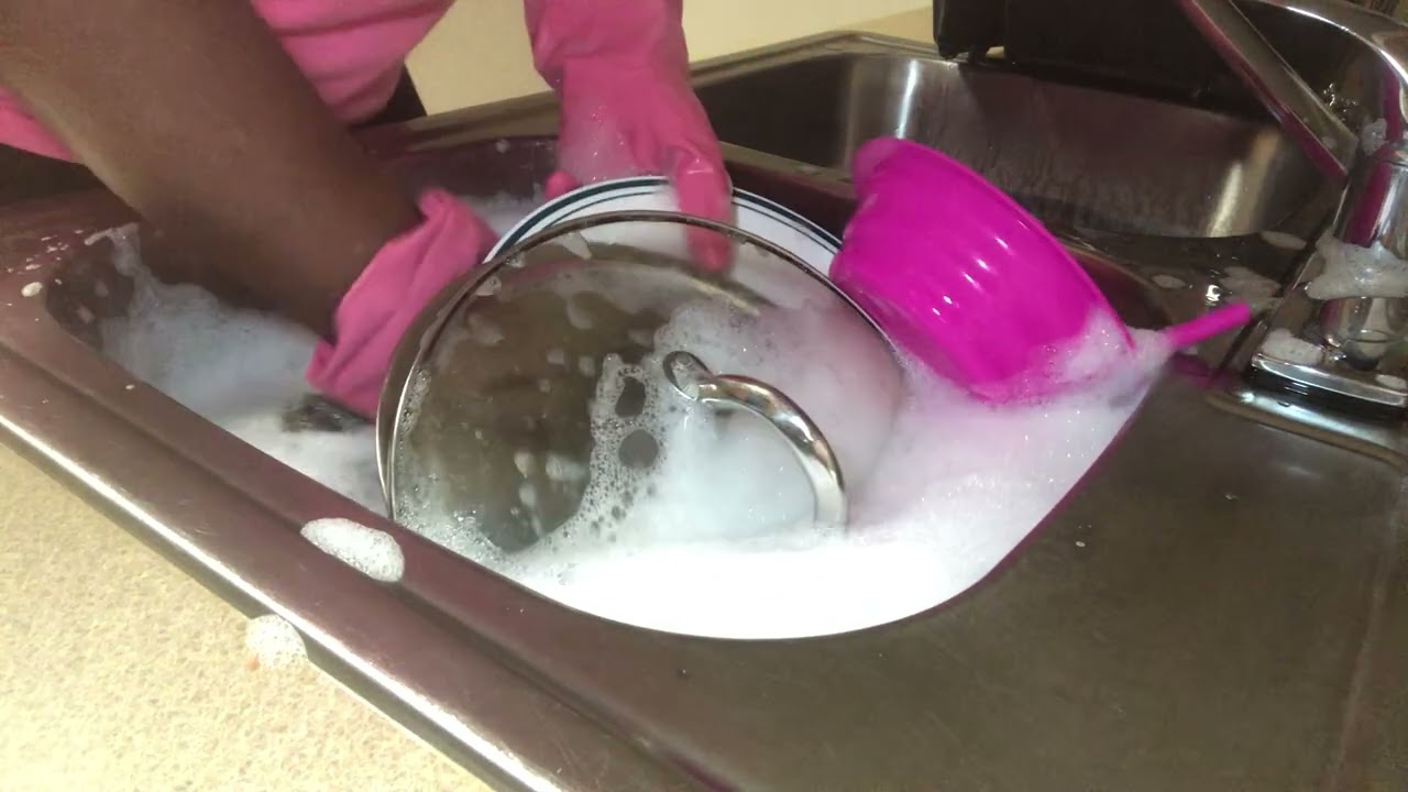 Asmr Washing Dishes {Hand Wash Dishes with me)Water and Dishes Sounds!