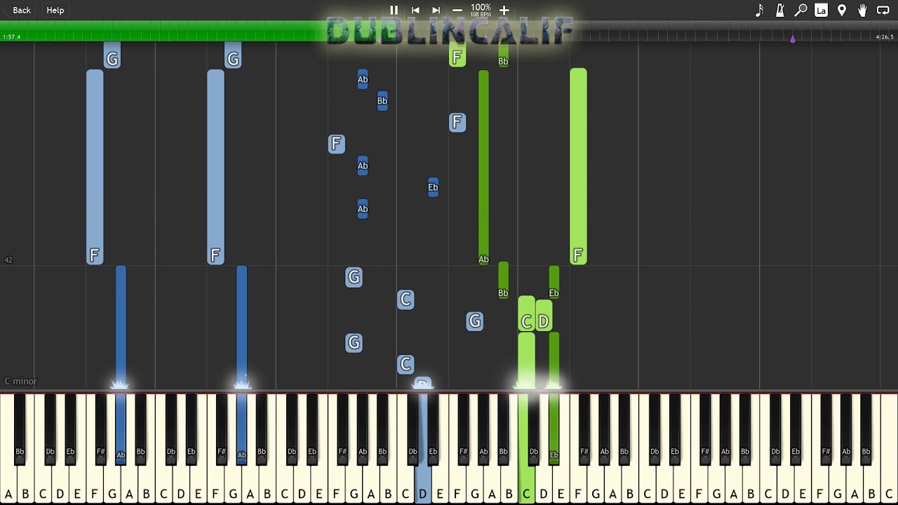 The Legend of Zelda Breath of the Wild - Hyrule Castle (Inside) Theme Piano Tutorial Synthesia