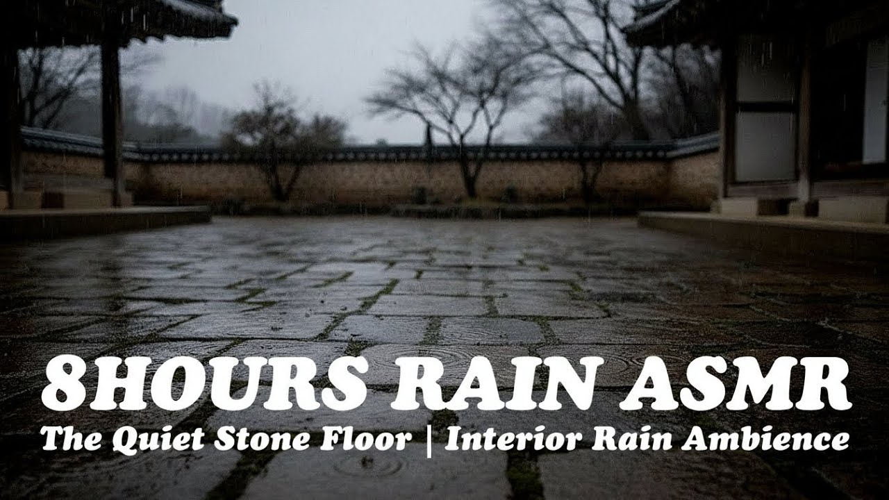 Rain Settling on the Stone Floor | Quiet Interior Rain ASMR