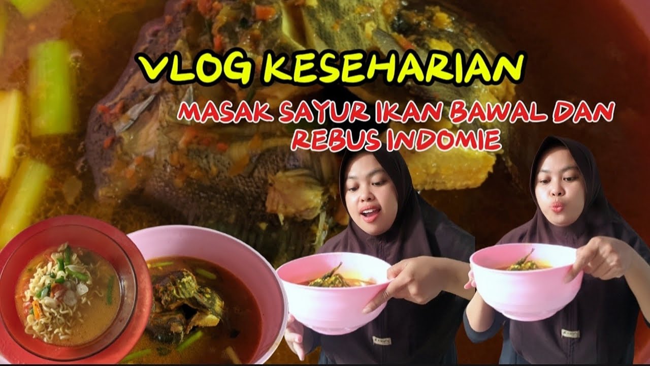 VLOG KESEHARIAN MASAK SAYUR IKAN BAWAL DAN REBUS INDOMI