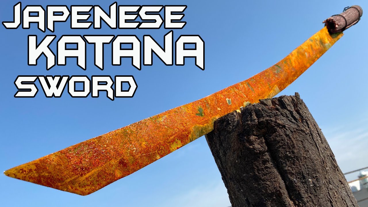 Rusted Japanese KATANA SWORD (kind of) - BEST RESTORATION