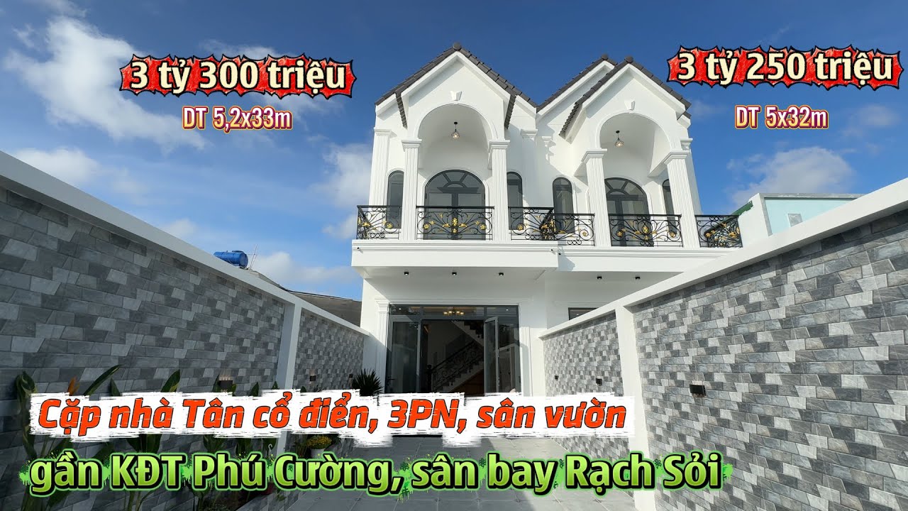 Nhà phố sân vườn, 3PN, sân đậu ô tô, trung tâm TP, gần BVĐK và sân bay Rạch Sỏi