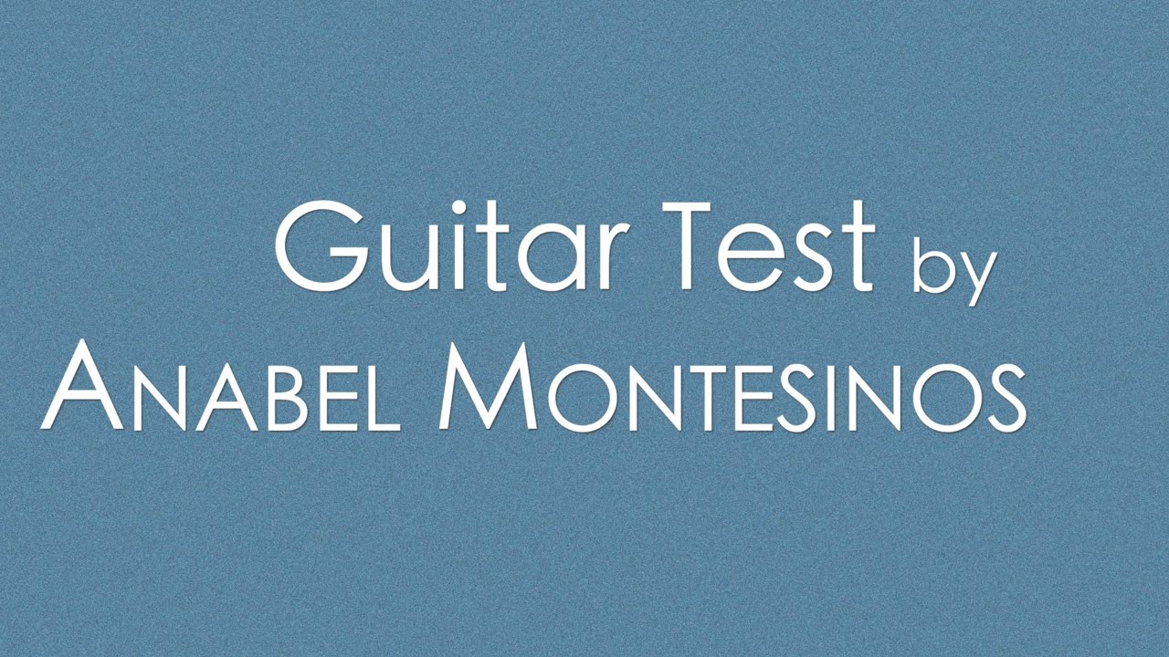 Anabel Montesinos - Guitar Test - Festival Sor 2021