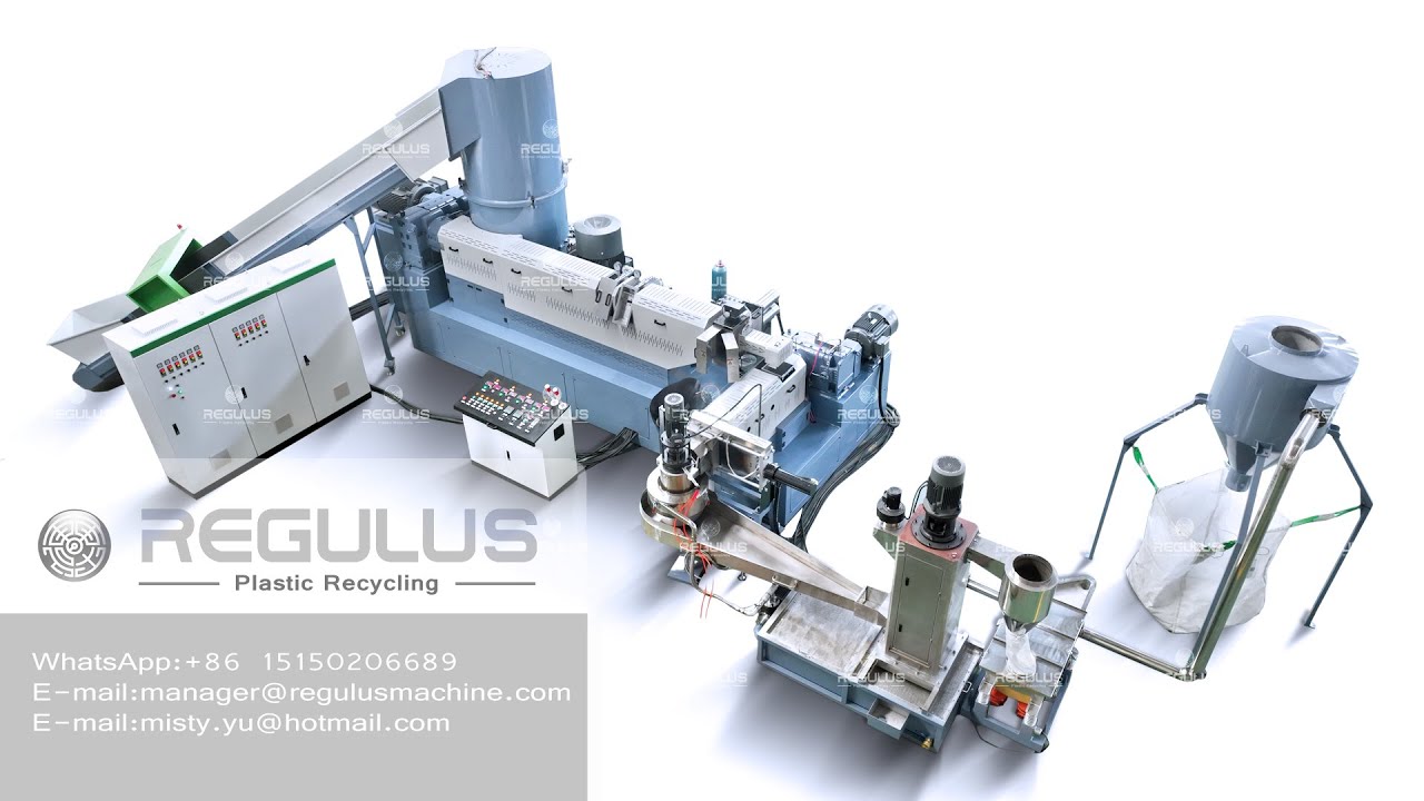 LLDPE stretch film LDPE foil pelletizing machine Plastic recycling Machine