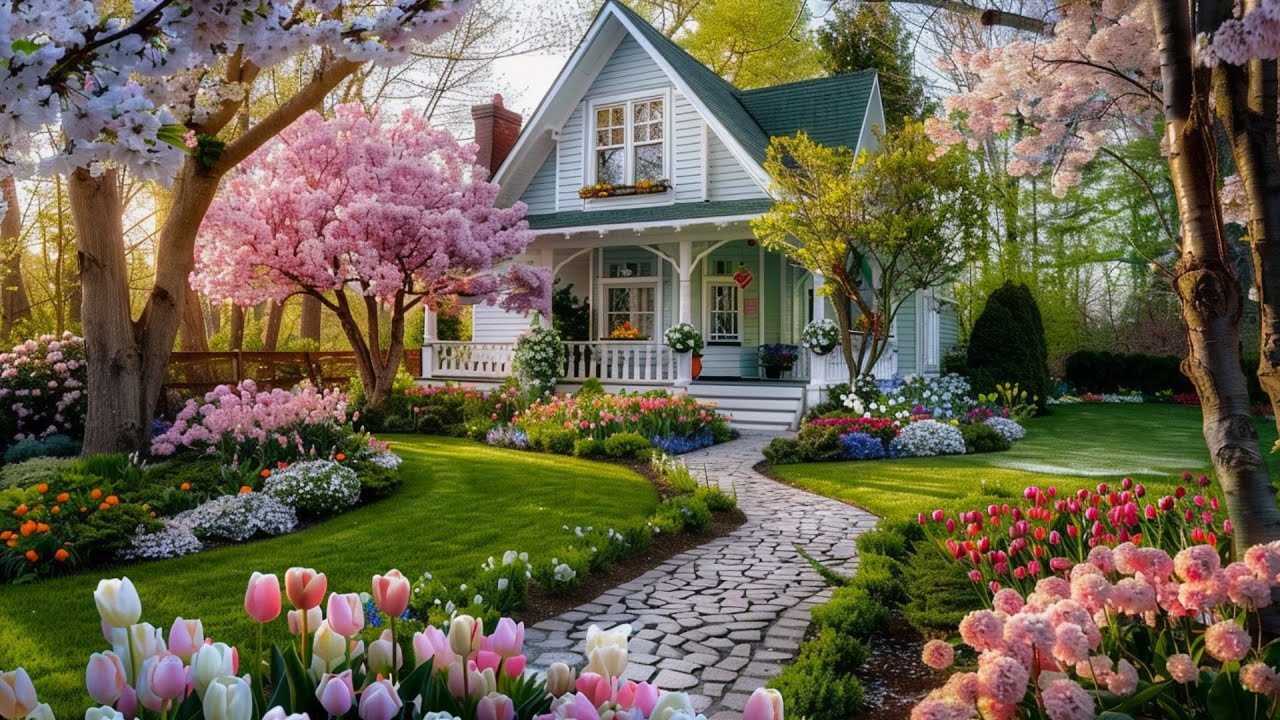 A Garden Filled with Colorful Flowers | A Corner of the Garden Transformed into a Dreamlike Space!