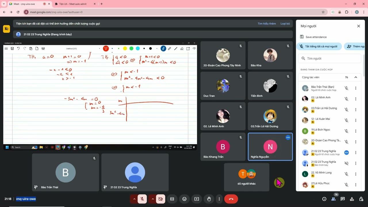 Dấu tam thức bậc 2; Bài tập trắc nghiệm