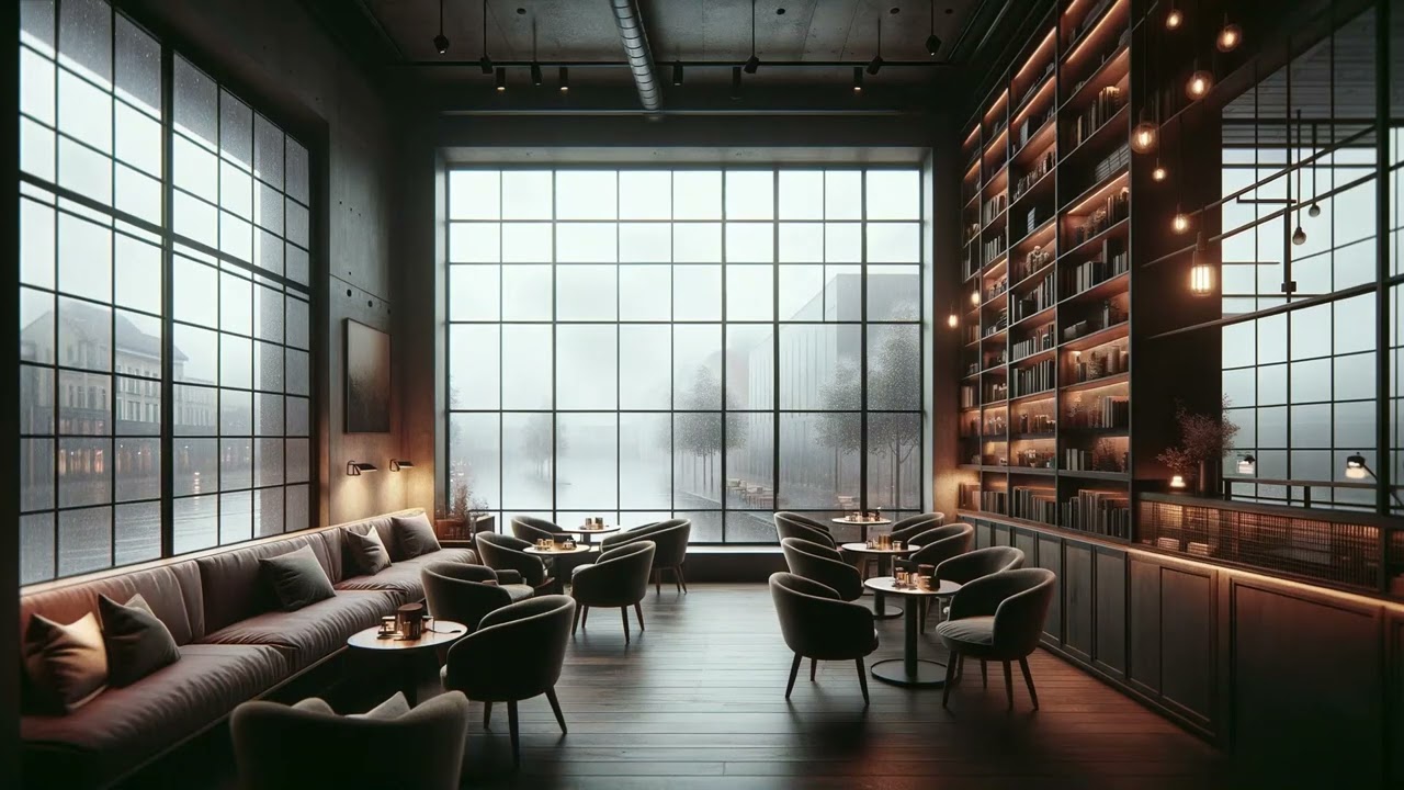 Rainy Restaurant Ambience | Empty Restaurant With Rain (8 Hours)