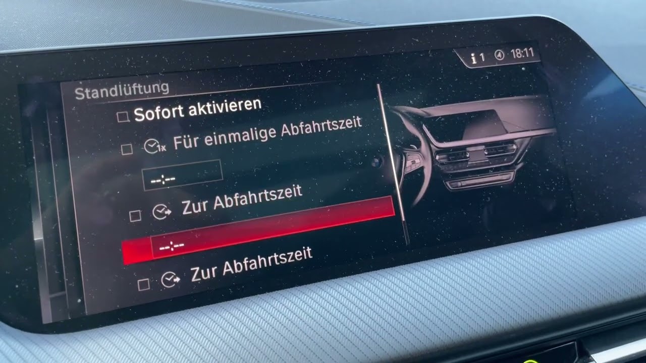 Standlüftung standheißung programmieren und einstellen BMW 1er 118i (F40) Anleitung
