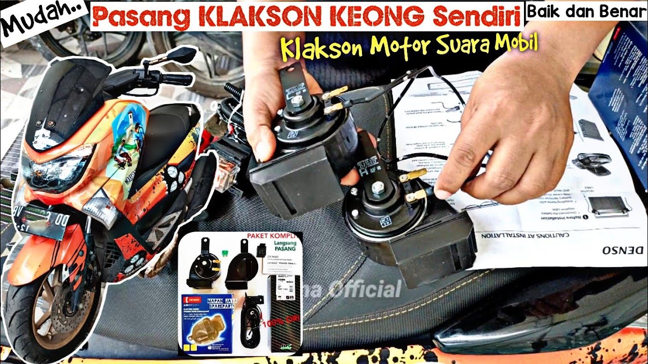 Tutorial pasang klakson keong di motor Nmax‼️Pasang klakson motor dan mobil sendiri