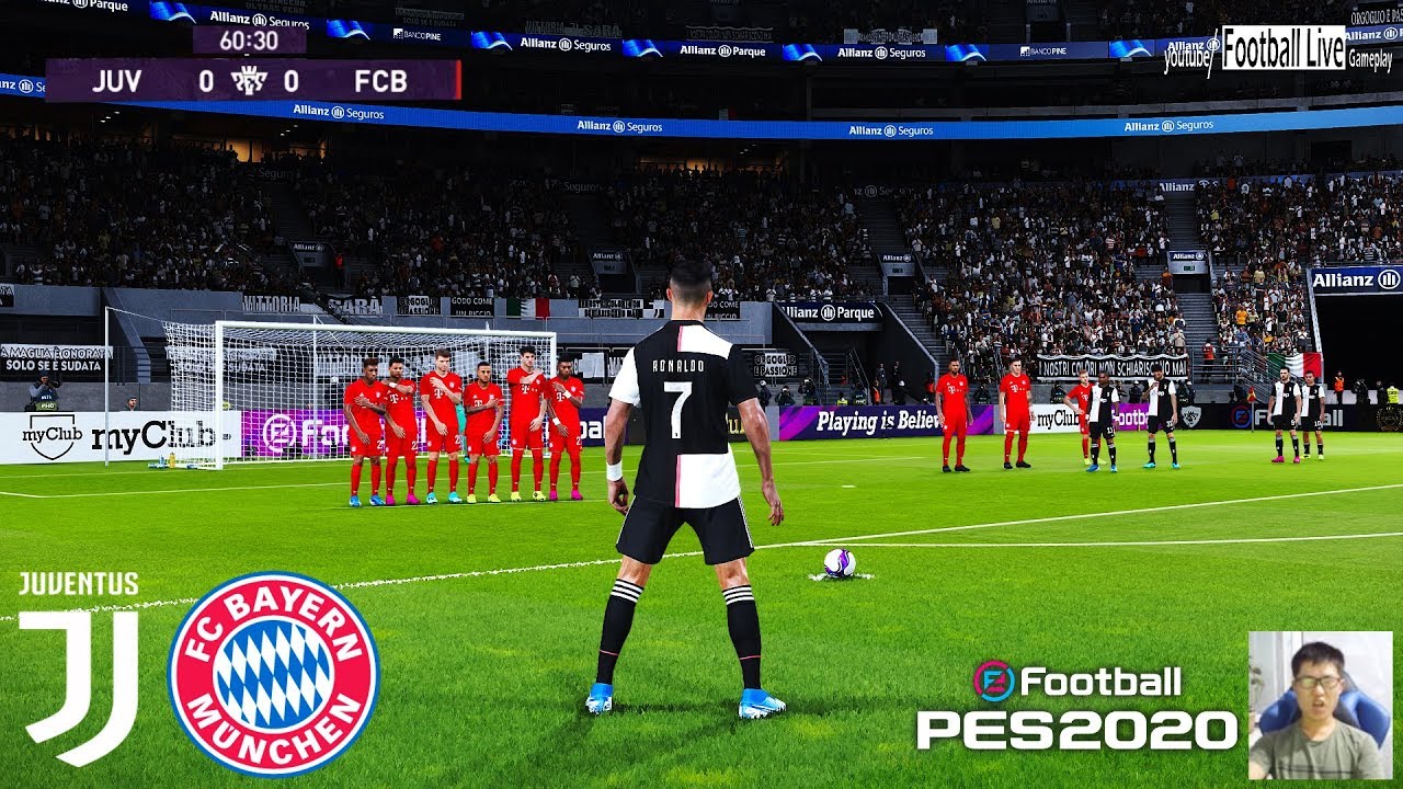 PES 2020 | Juventus vs Bayern Munich | C.Ronaldo Free Kick Goal | Gameplay PC