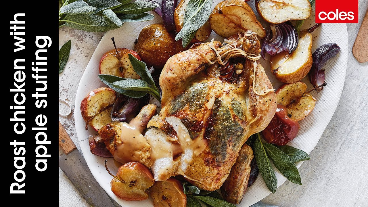 How to make roast chicken with apple stuffing