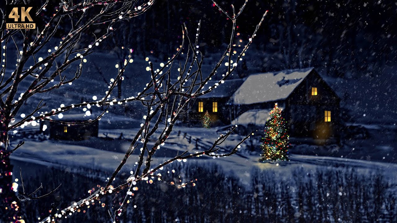 [4K] COZY CHRISTMAS SNOW STORM AMBIENCE : Soothing Sounds Of Blizzard and Arctic Wind Howling