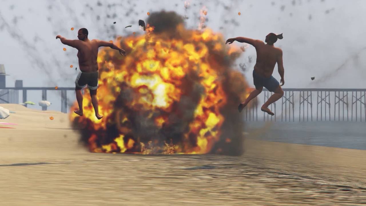 GTA V - EXPLOSIONS [Slow motion] #3