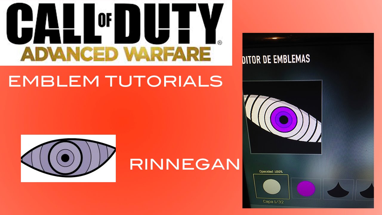 COD Advanced warfare - Rinnegan Emblem tutorial / Emblema de rinnegan