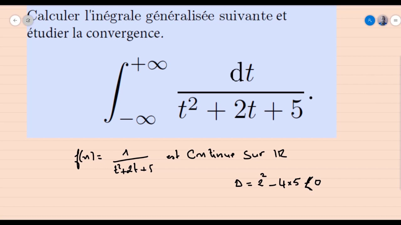 int&eacute;grales g&eacute;n&eacute;ralis&eacute;es exemple de calcul direct