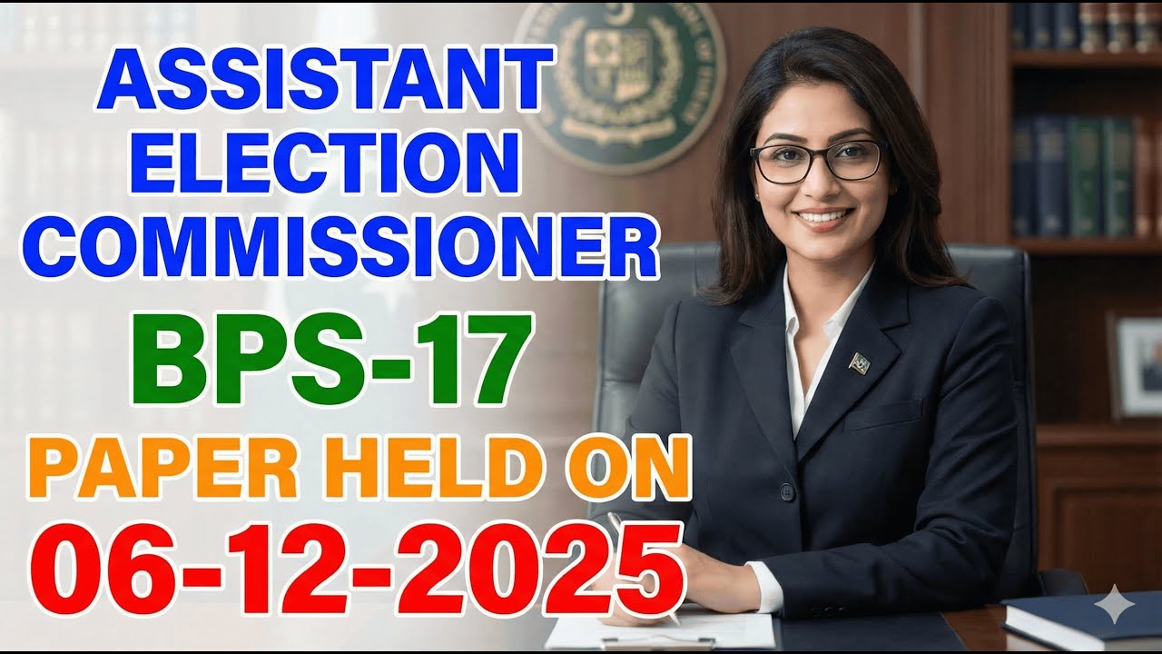 Assistant Election Commissioner (BPS-17) Paper held on 06-12-2025