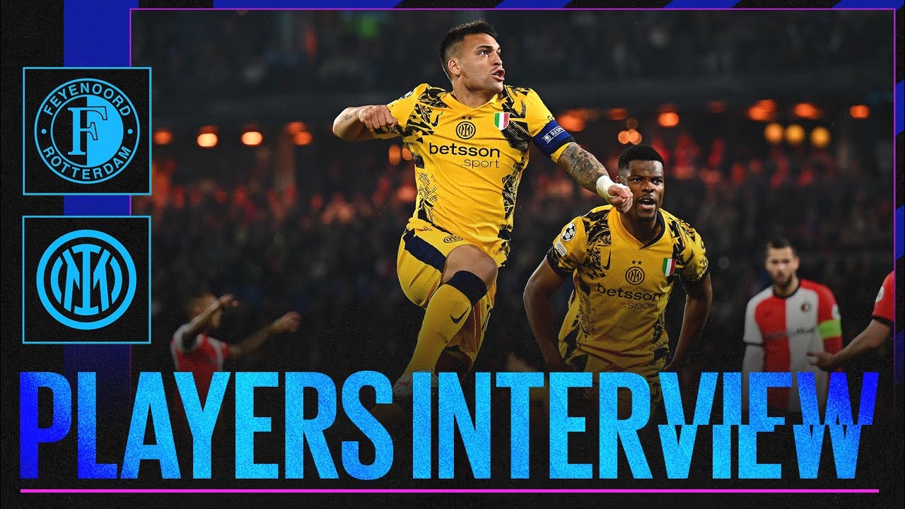 LAUTARO, DE VRIJ, E... | FEYENOORD 0-2 INTER | PLAYERS INTERVIEWS 🎙️⚫🔵