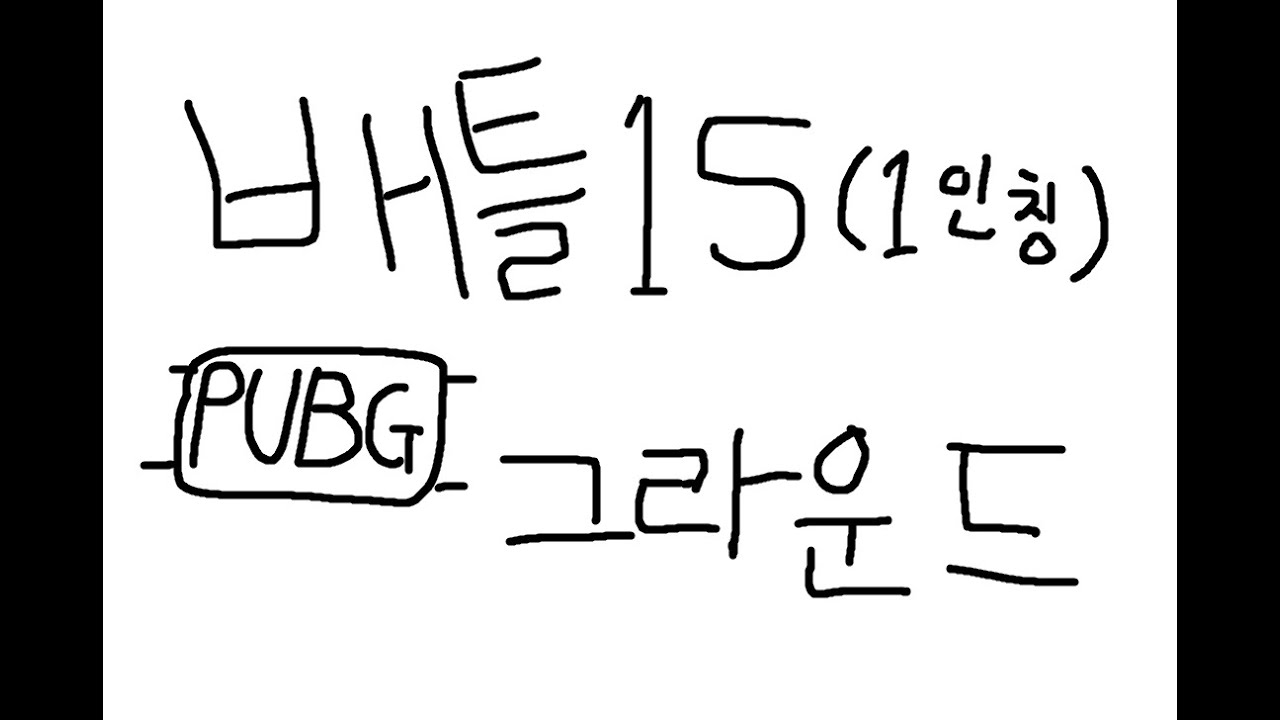 즐거운 배그 15 1인칭