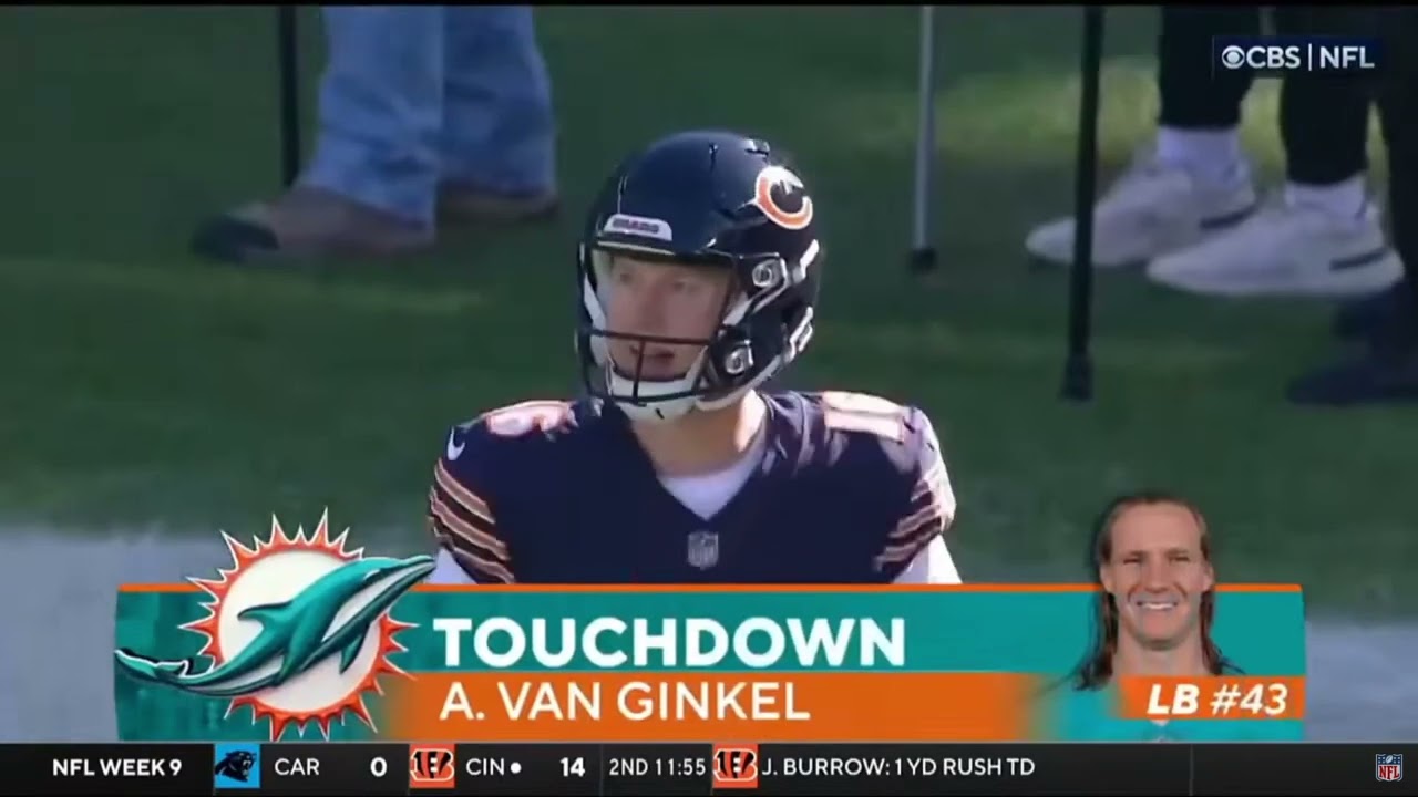 Miami Dolphins Punt Block Touchdown by Andrew Van Ginkel (Week 9 dolphins vs bears.)