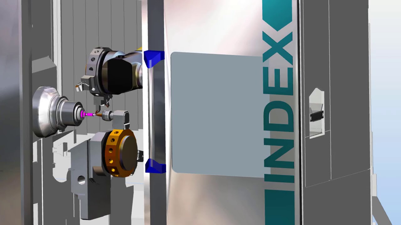 Токарно-фрезерный станок  INDEX G200 и симуляция в Eureka Virtual Machining 8 5