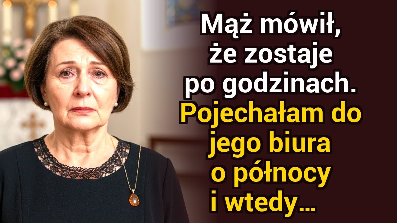 Mąż powiedział, że pracuje po godzinach. Pojechałam do jego biura o p&oacute;łnocy i wtedy..