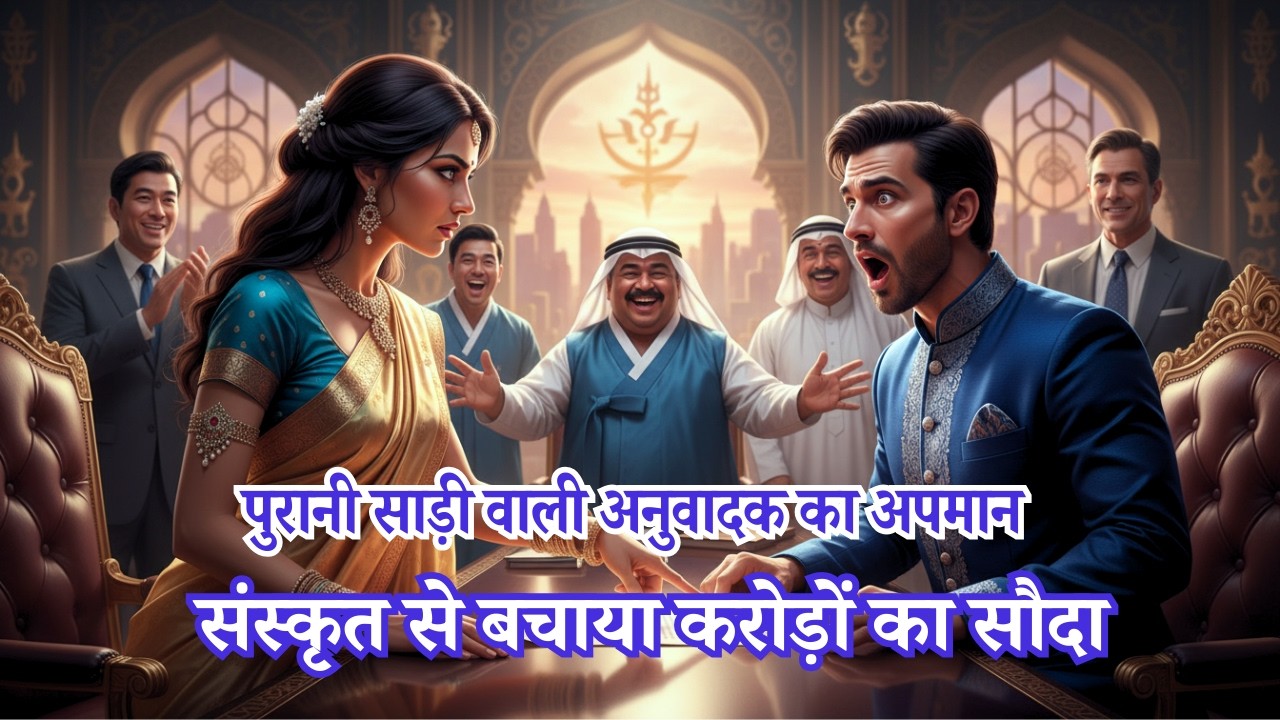 स्टील अरबपति ने पुरानी साड़ी वाली अनुवादक का अपमान कियाजिसने संस्कृत से500 मिलियन डॉलर का सौदा बचाया
