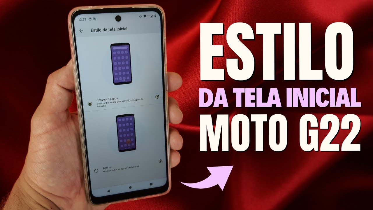 COMO ALTERAR O ESTILO DA TELA INICIAL DO CELULAR MOTOROLA MOTO G22 (BANDEJA DE APP OU TELA FIXA)