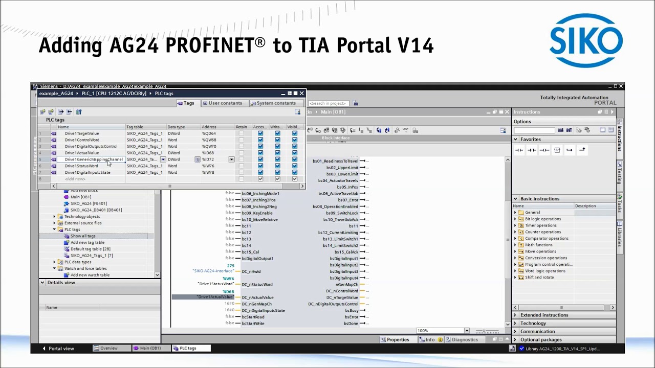 SIKO - Adding AG24 PROFINET® to TIA Portal V14