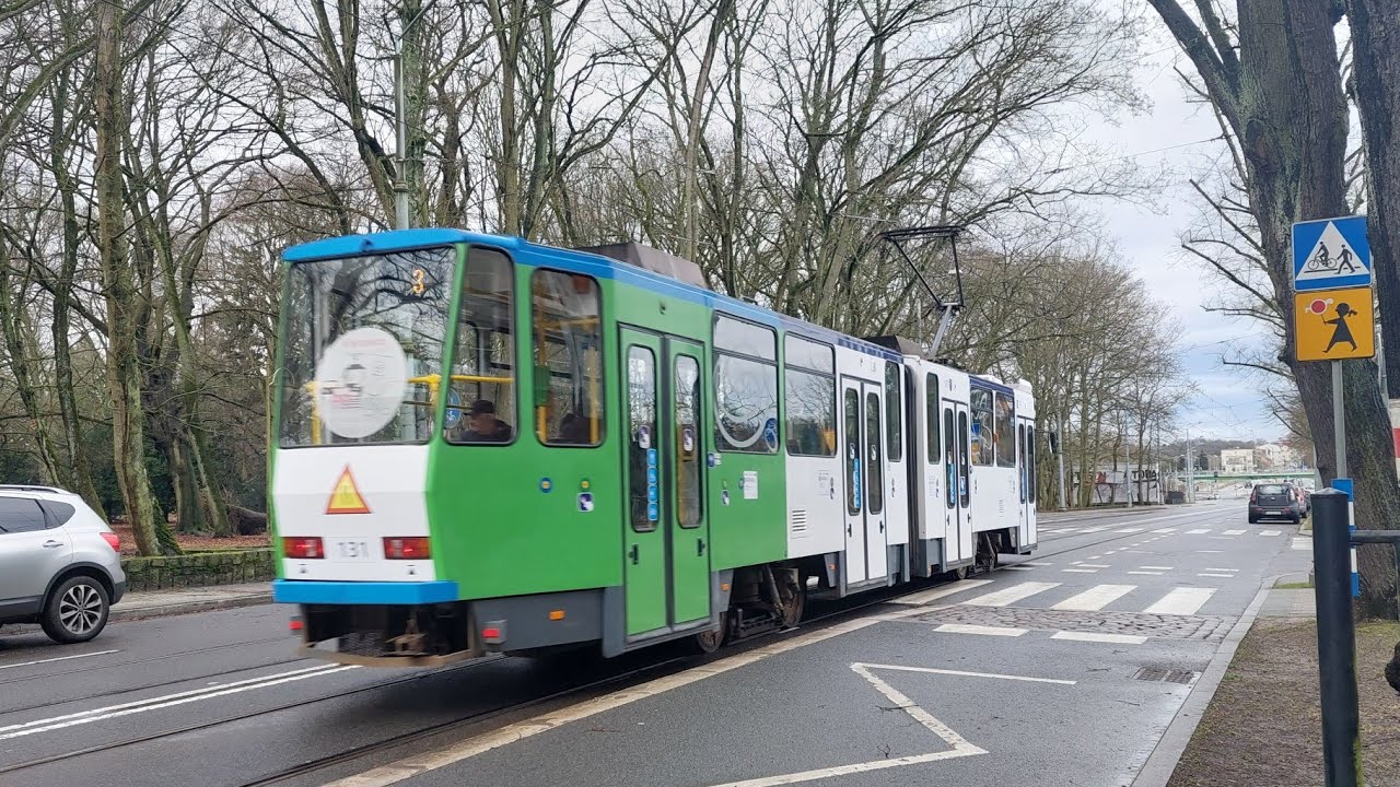 Tramwaje Szczecińskie - Tatra KT4DtM #131 - Linia: 3 - Kierunek: Osiedle Zawadzkiego