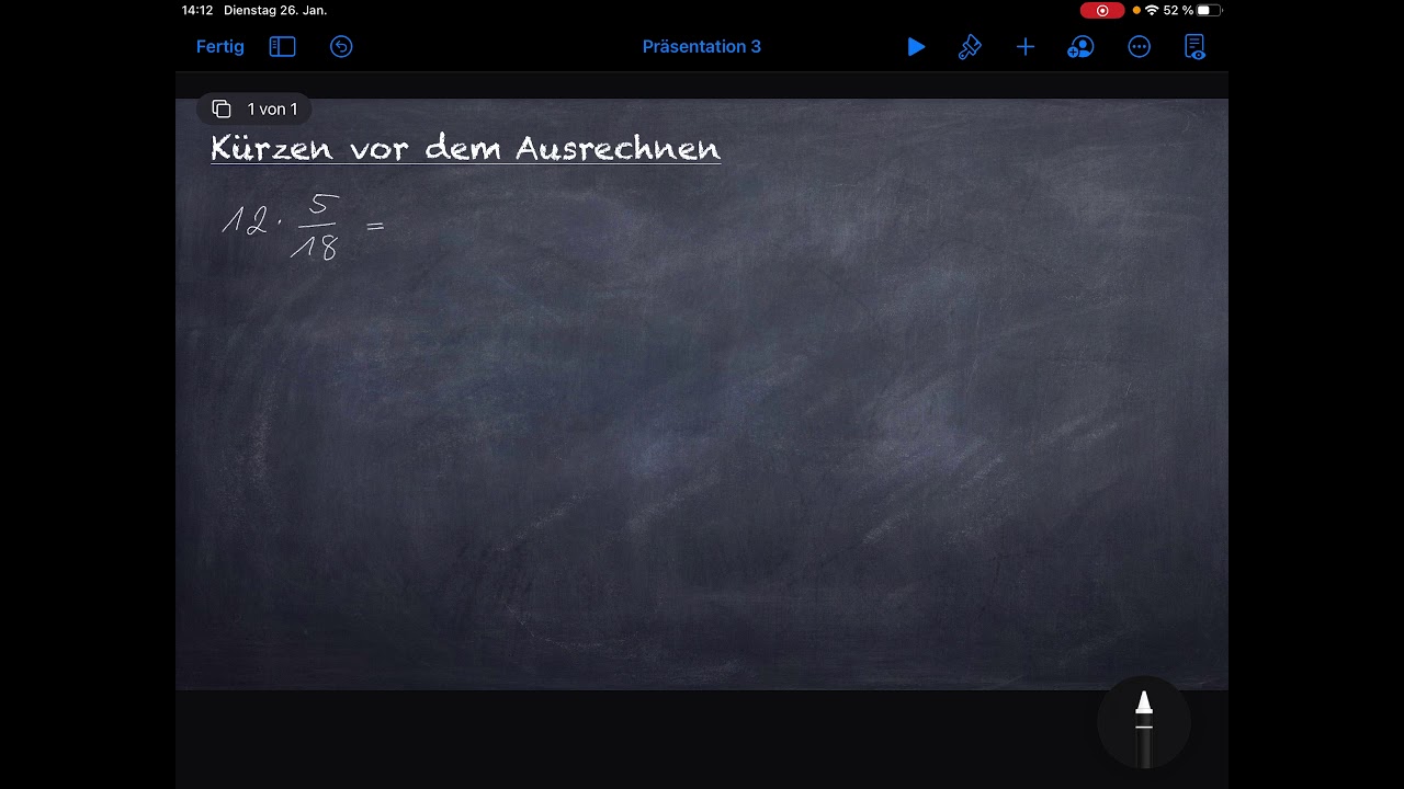 K&uuml;rzen vor dem Ausrechnen