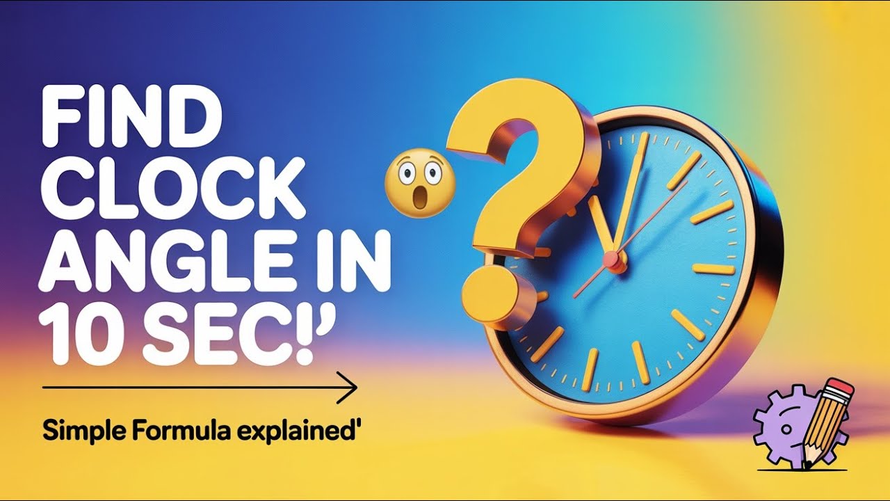 Find Angle Between Clock Hands in Seconds |Clock Angle Trick| SSC Banking Olympiad | Ratio Method