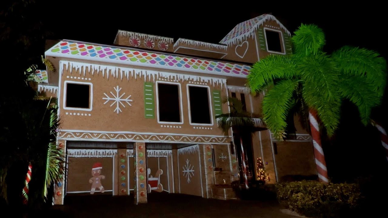 Projection Mapping Holidays 2022 - Christmas Lights, Gingerbread House, and Santas Workshop
